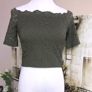 Hollister off the shoulder crop top